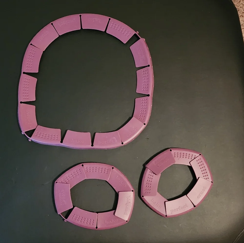 Adjustable Silicone Pie Crust Protectors Set Of 4